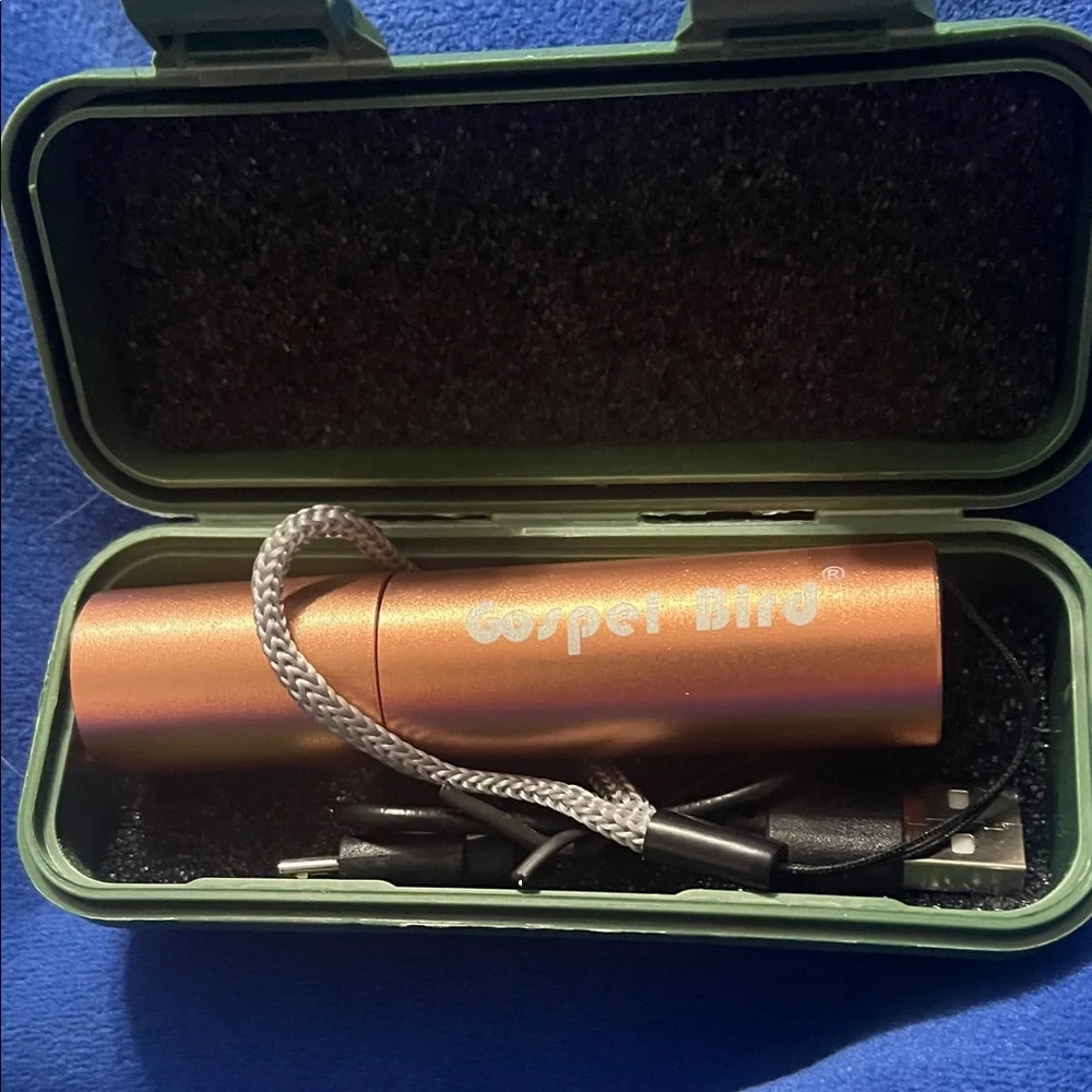 USB Charge Green Flashlight